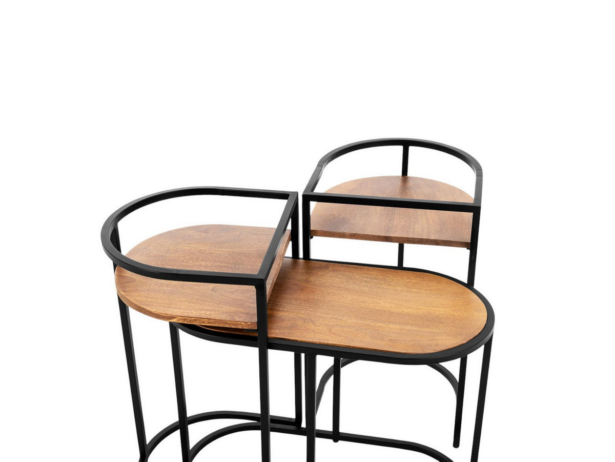 BEISTELLTISCH Jasmin Mangoholz 65 cm / 34 cm Natur - Naturfarben, Holz (34/65/60cm) - Villa Möbel