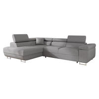 ECKSOFA Torezio, Seite: Links - Hellgrau, Holz/Textil (274/203cm) - MIRJAN24