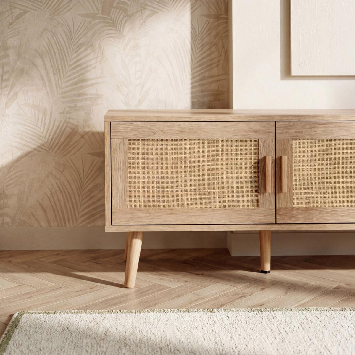 TV-ELEMENT Tahiti Natürlich 160 cm x 50 cm - Naturfarben, Holzwerkstoff (160/50/40cm) - Klast Home