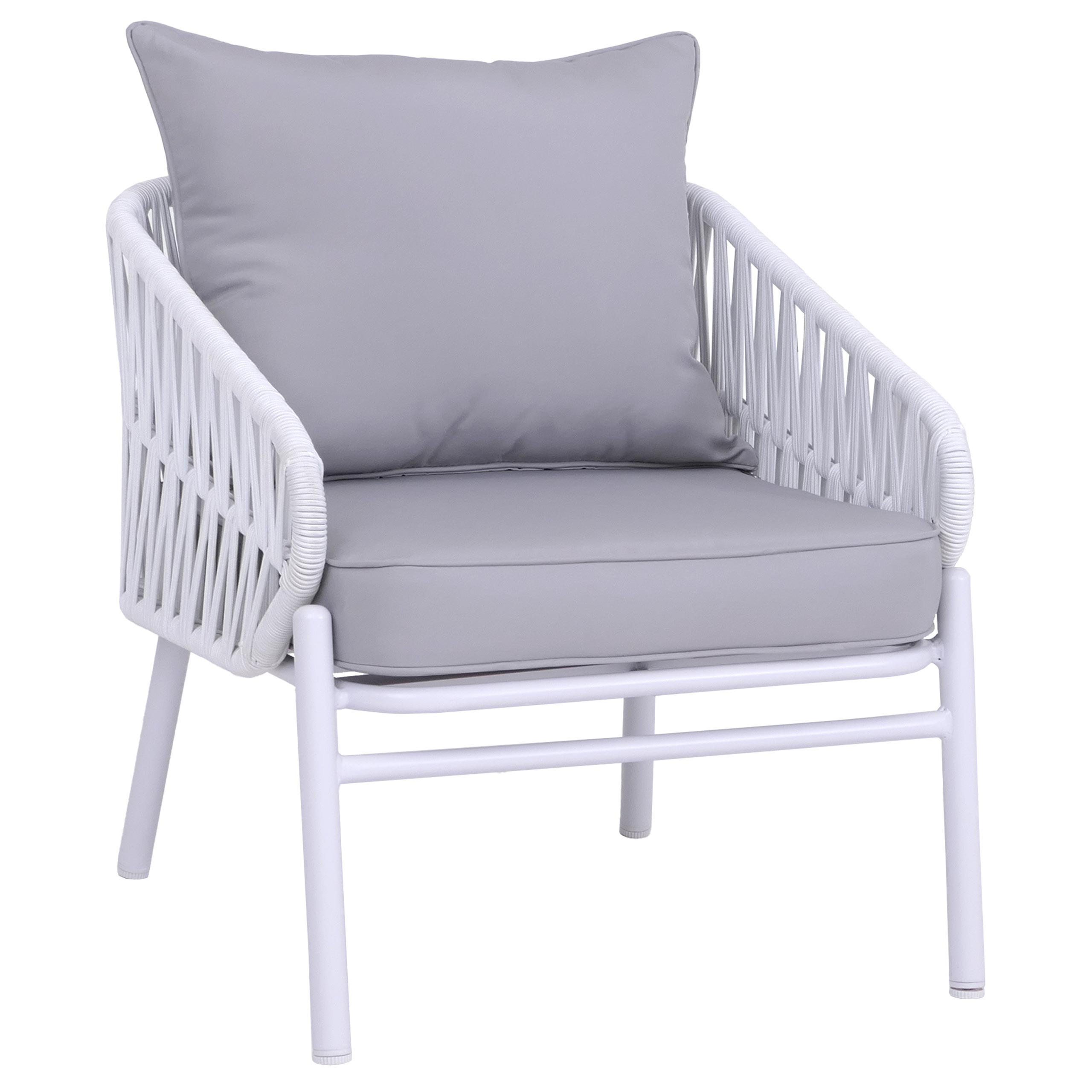 ZAHRADNÍ ŽIDLE Světle šedá - světle šedá, kov (64/67/70cm) - MCW