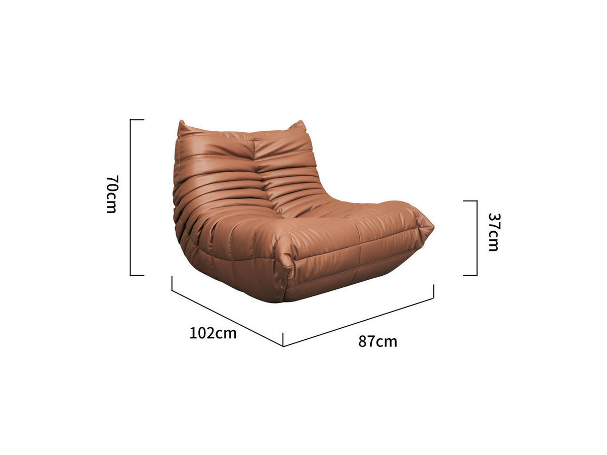 SESSEL NUA Braun 87x102x70 cm - Braun, Textil (87/70/102cm) - FURNLUX