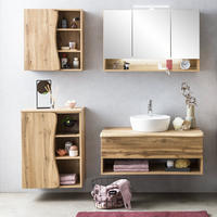 BADMÖBEL-SET 4-TLG. Kahla-03 - Braun, Holzwerkstoff (181/200/52cm) - Lomado