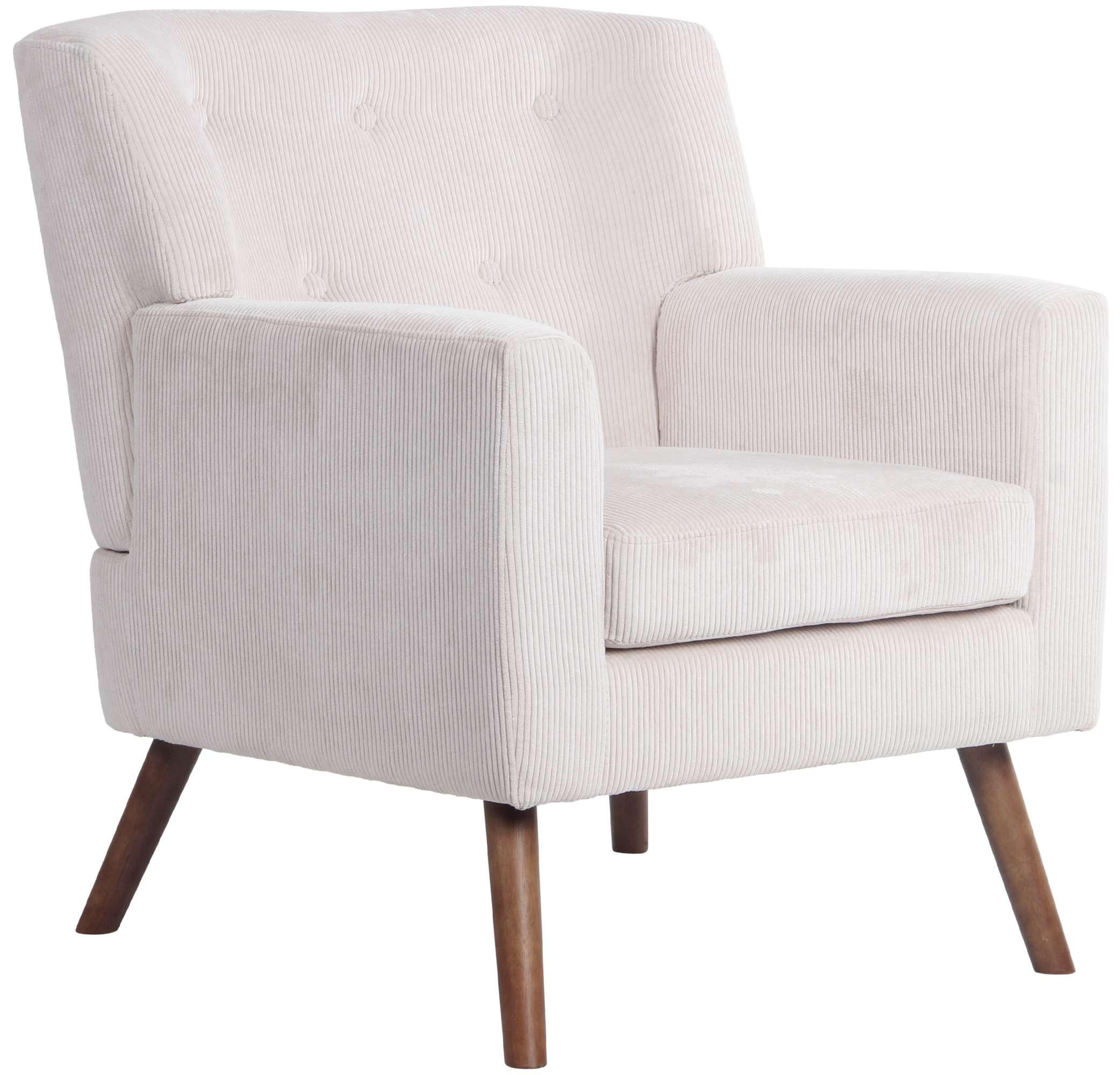 SESSEL Cord Creme - Creme/Braun, Holz/Textil (72/80/74cm) - CLP