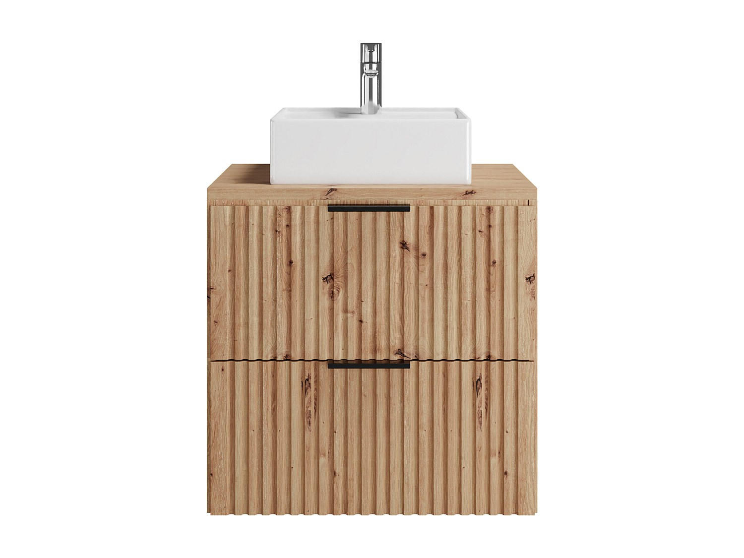 EINZELWASCHTISCH - 60 cm x 46 cm - Holz, Platte - Naturfarben Hell - ZEVARA - Naturfarben, Holz (60/57/46cm) - Vente-Unique