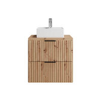 EINZELWASCHTISCH - 60 cm x 46 cm - Holz, Platte - Naturfarben Hell - ZEVARA - Naturfarben, Holz (60/57/46cm) - Vente-Unique