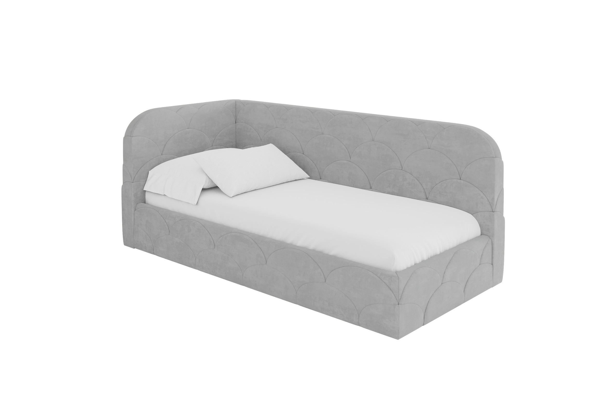 ALTDECOR JEDNOLŮŽKOVÁ POSTEL pro mládež s úložným prostorem, vpravo - ELRY 90x200 šedá