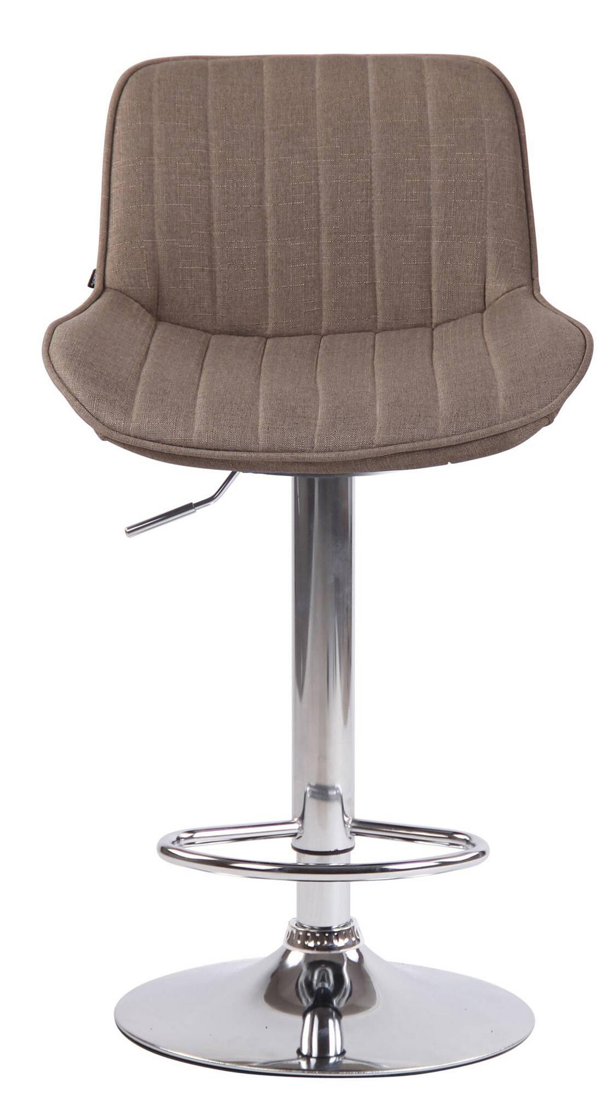 BARHOCKER 2er Set Lentos Stoff chrom taupe - Taupe/Chromfarben, Textil/Metall (50/108/50cm) - TPFLiving