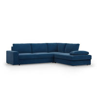 ECKSOFA MIT SCHLAFFUNKTION VELANO Dunkelblau - Dunkelblau, Textil (231/287cm) - Mebligo