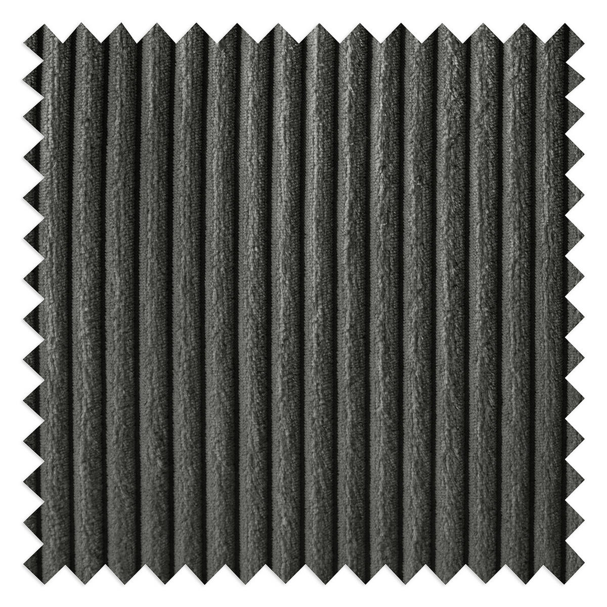 ECKSOFA mit Schlaffunktion - Longchair - Dunkelgrau/Schwarz, Kunststoff/Textil (253/167cm) - home24