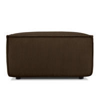 SITZPOUF NAPI gefederte Sitzfläche, dunkelbraun - Dunkelbraun/Schwarz, Textil (83/45/83cm) - KONSIMO®