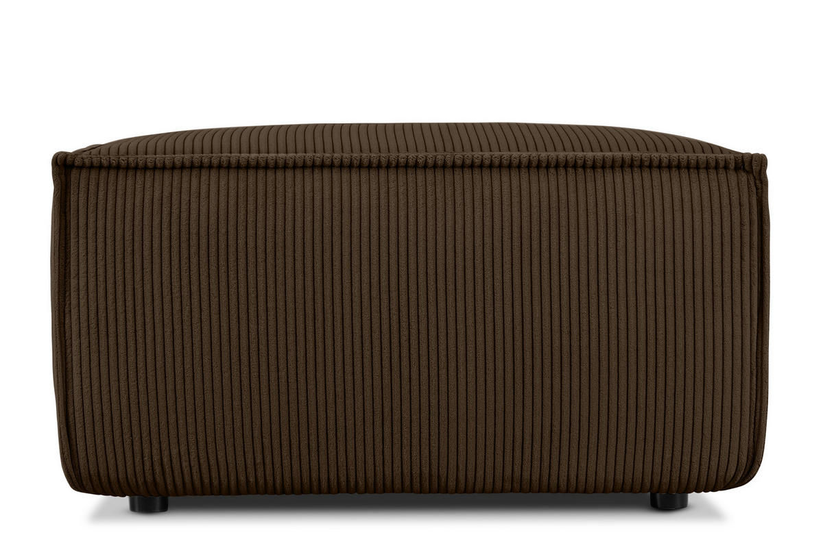 SITZPOUF NAPI gefederte Sitzfläche, dunkelbraun - Dunkelbraun/Schwarz, Textil (83/45/83cm) - KONSIMO®