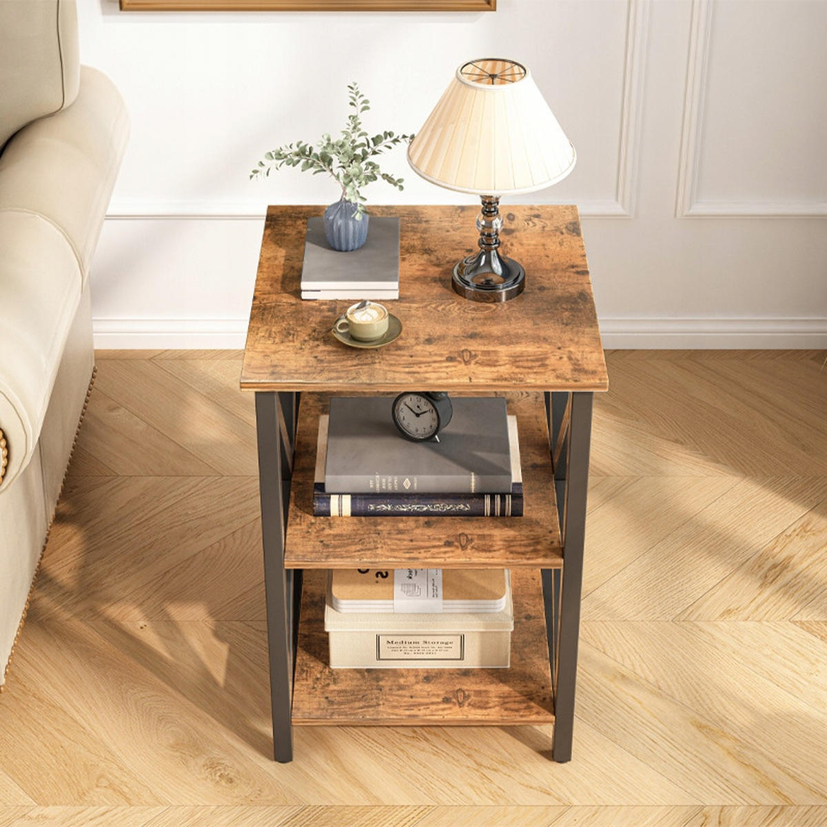 COUCHTISCH, braun 40/40/60 cm - Dunkelbraun, Holzwerkstoff (40/40/60cm) - Rebiko