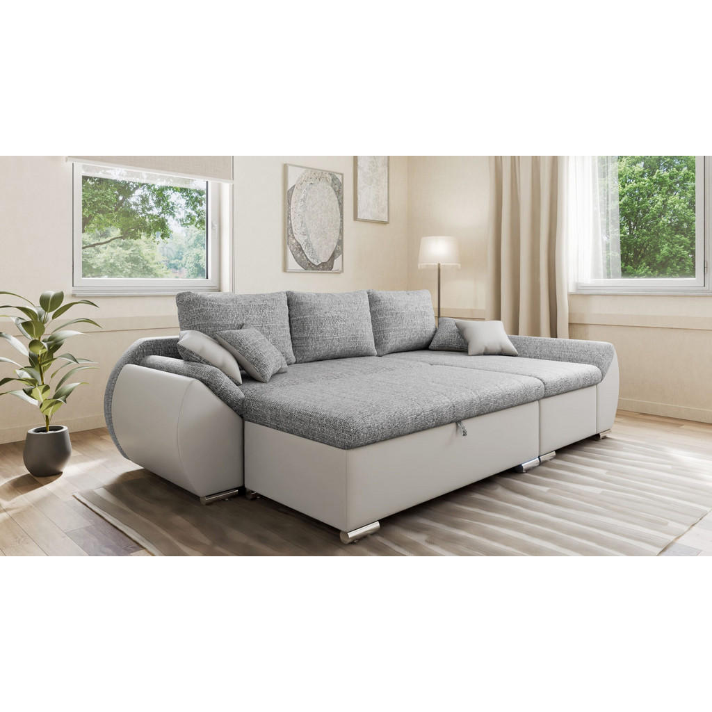Thumbnail - Möblo Eckschlafsofa, Weiß, Holzwerkstoff, 4-Sitzer, L-Form,L-Form, 275x155 cm, Wohnzimmer, Sofas & Couches, Wohnlandscha...