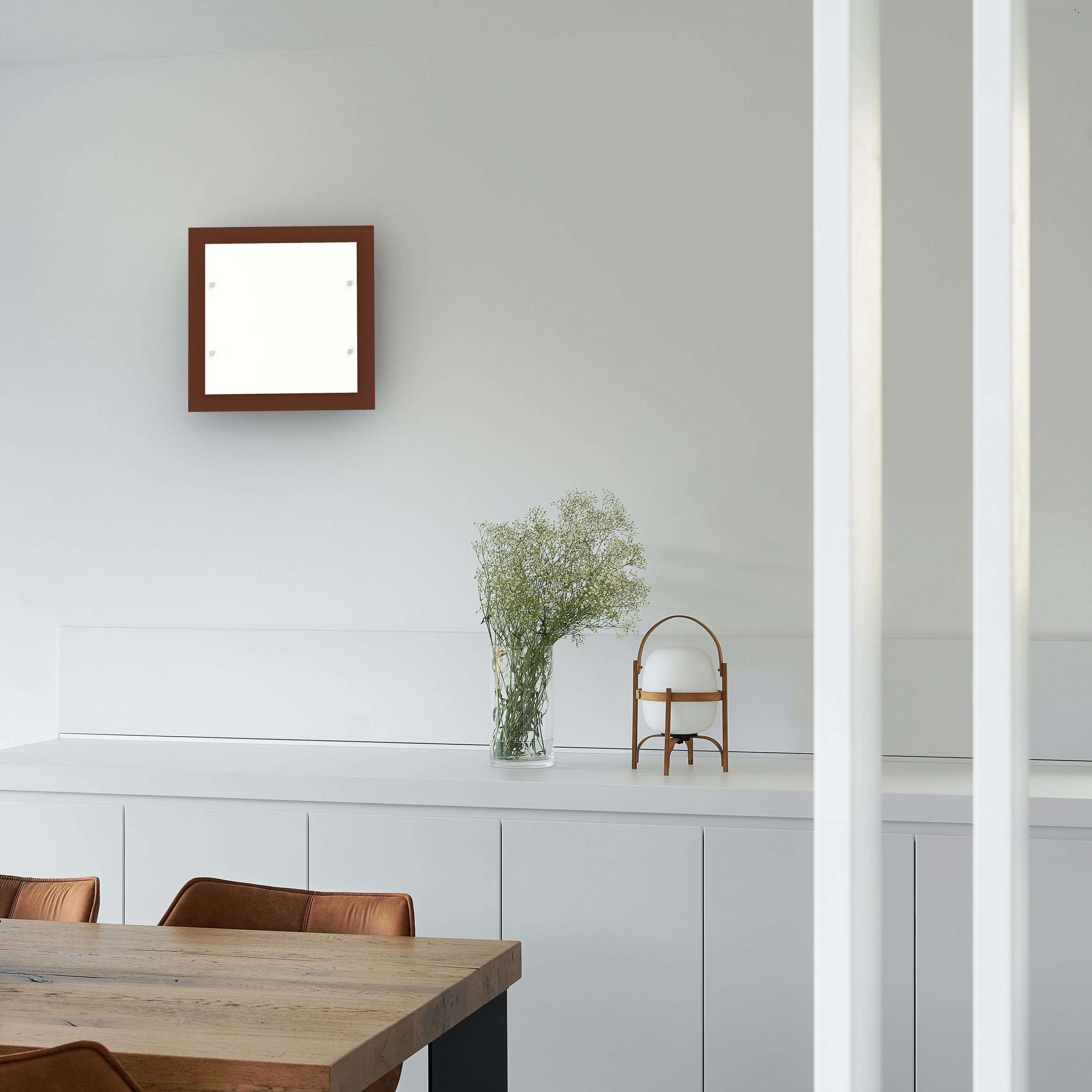 DECKENLEUCHTE - Dunkelbraun, Metall (41/41/6cm) - Lumicom