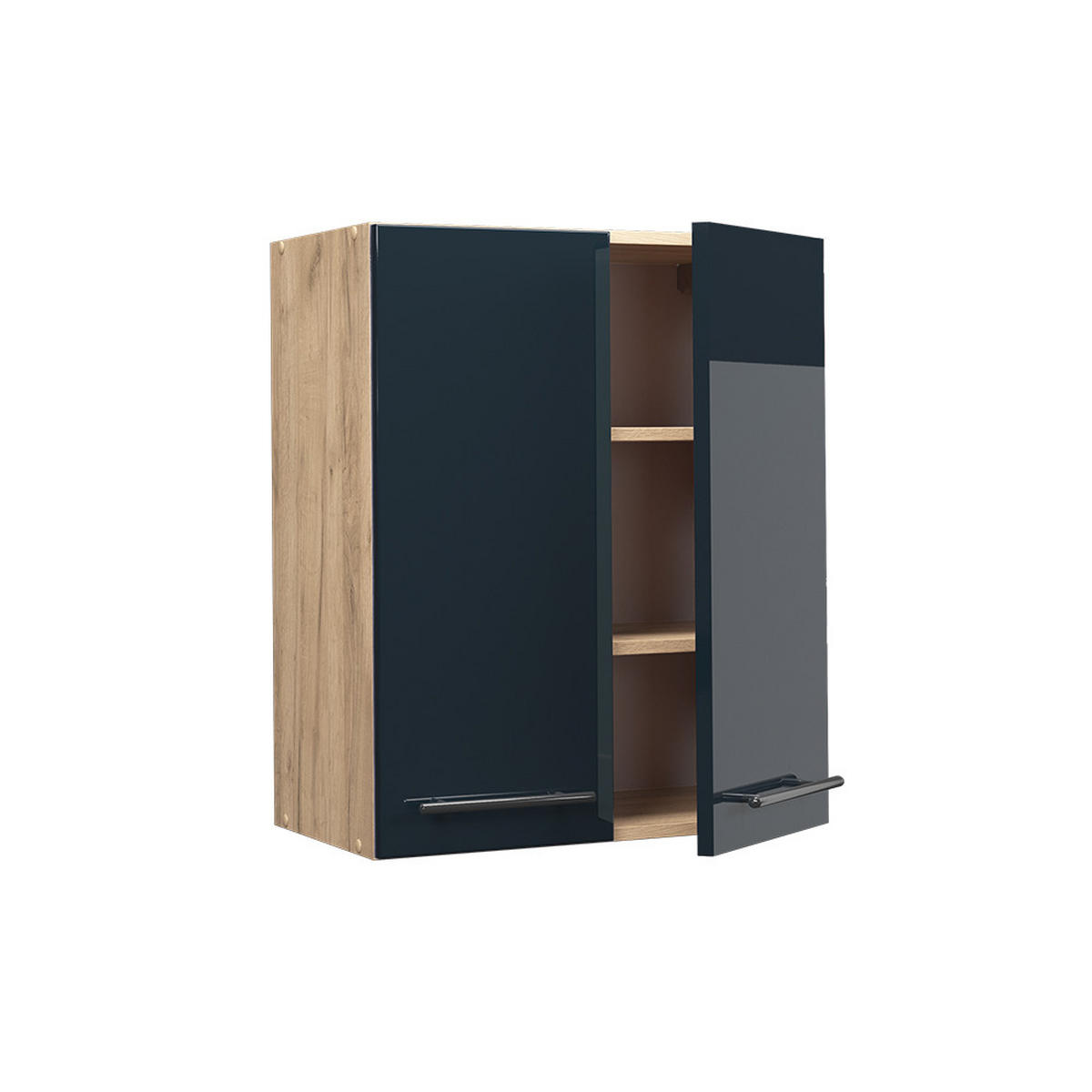 HÄNGESCHRANK Fame-Line Dunkelblau Hochglanz 60 cm - Honigeiche/Eiche Wotan, Holzwerkstoff (60/72/34.1cm) - Vicco