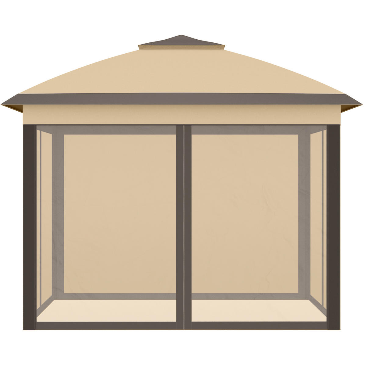 PAVILLON 3,3x3,3 m faltbar Doppeldach beige - Beige, Textil (330/288/330cm) - Fortuna Lai