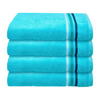 HANDTUCHSET Skyline Color - 4-teilig - 50 x 100 cm - Türkis - Türkis, Textil (50/100cm) - SCHIESSER