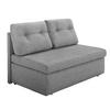 SCHLAFSOFA mit Bettkasten B136/T85/H86 cm, Liegefläche 130x193 cm, Mikrofaser Hellgrau / 15120 - Hellgrau/Schwarz, Textil (136/86/85cm) - luma-home