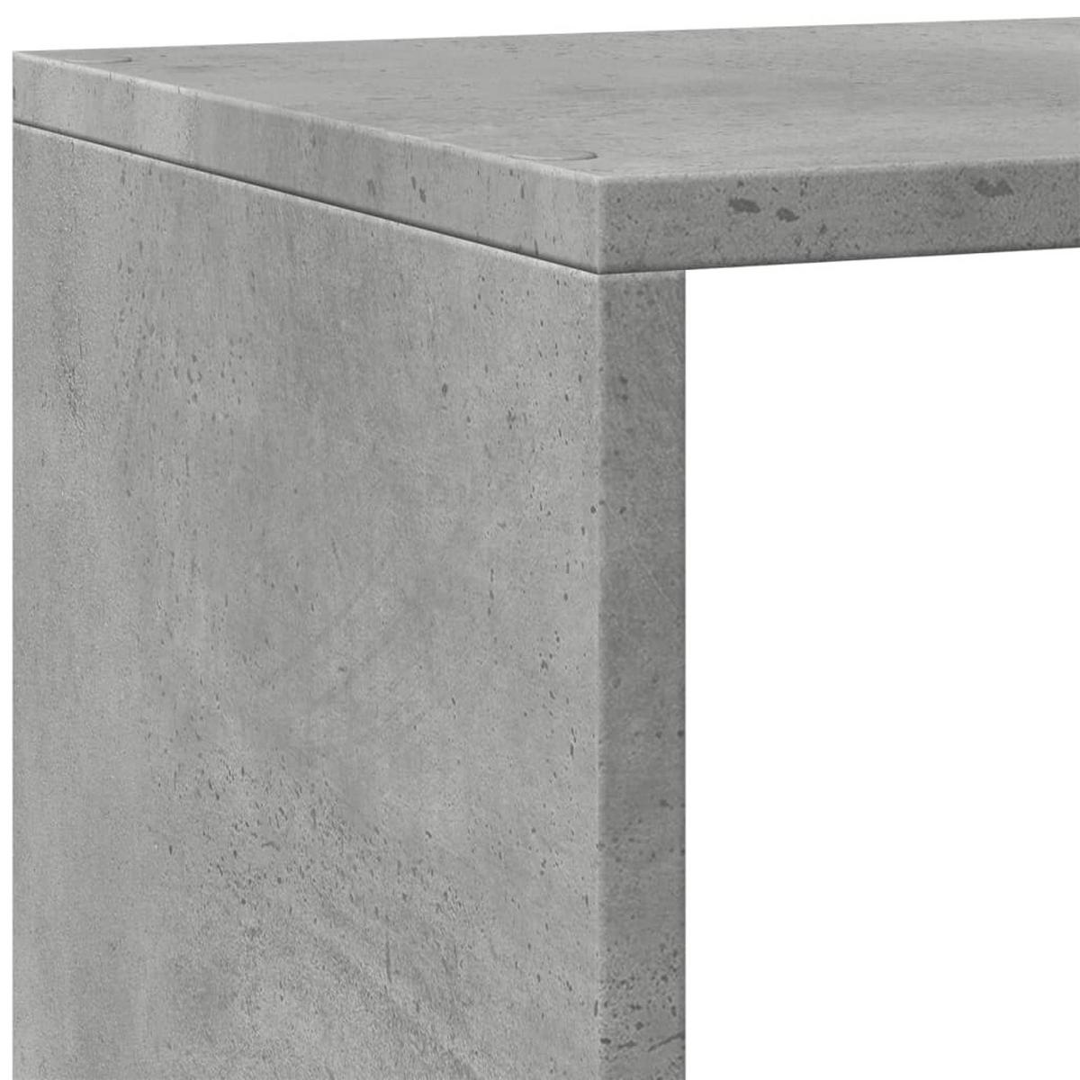 RAUMTEILER-BÜCHERREGAL 4 Etagen Betongrau 143,5/29/143,5 Cm - Grau, Holzwerkstoff (29/143.5/143.5cm) - vidaXL