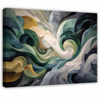 LEINWANDBILD Abstrakt Marmor Grün 120x80 cm - Multicolor, Holzwerkstoff (120/80cm) - Wallarena