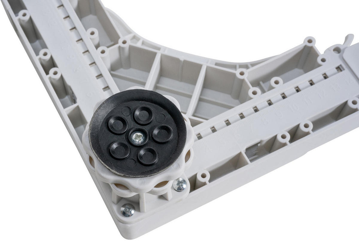 WASCHMASCHINENUNTERGESTELL BART 4 Füße für 300kg Weiß - Weiß, Kunststoff/Metall (63/13/63cm) - DELUKE