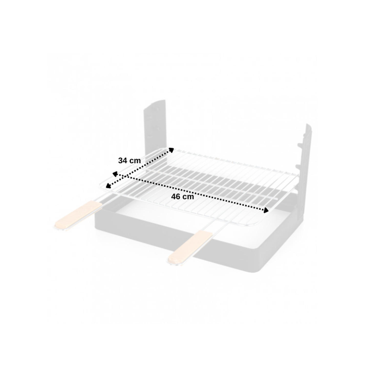 HOLZKOHLEGRILL Grilloir Schwarz - Schwarz, Metall (57.5/26.5/57.5cm) - Somagic