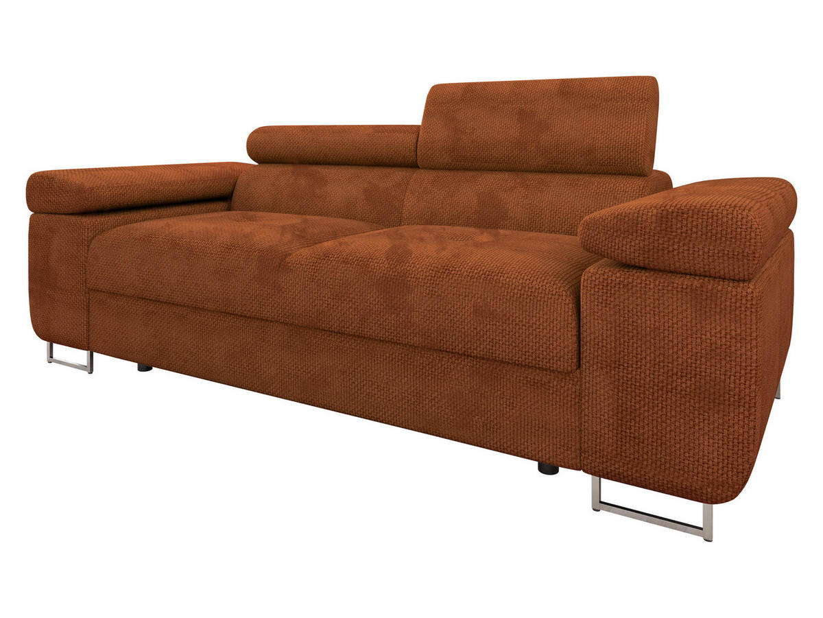 SOFA Torezio 2 - Dunkelorange, Holz/Textil (198/90/102cm) - MIRJAN24