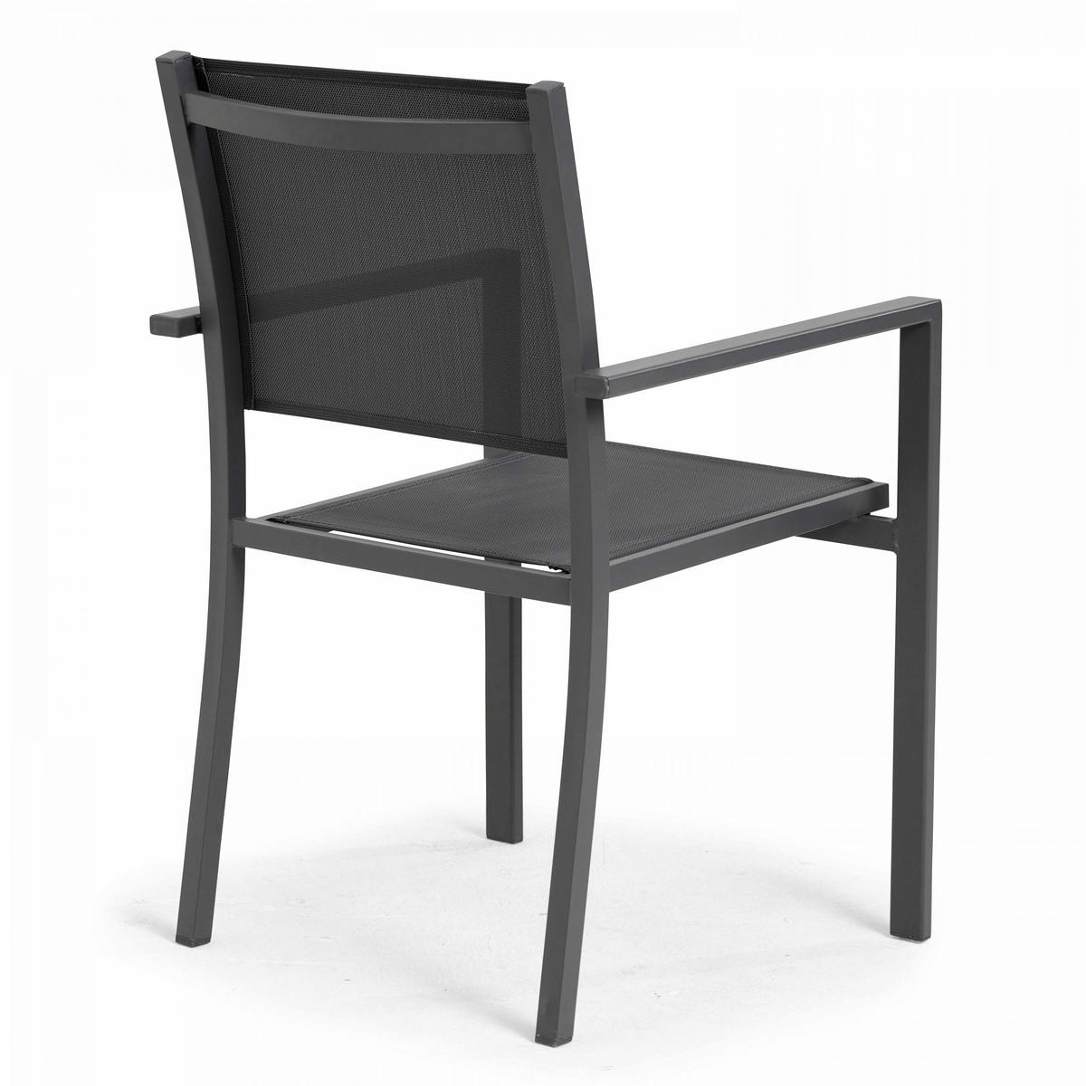 GARTENSTUHL, Grau - Grau, Metall (55/90/57cm) - Oviala