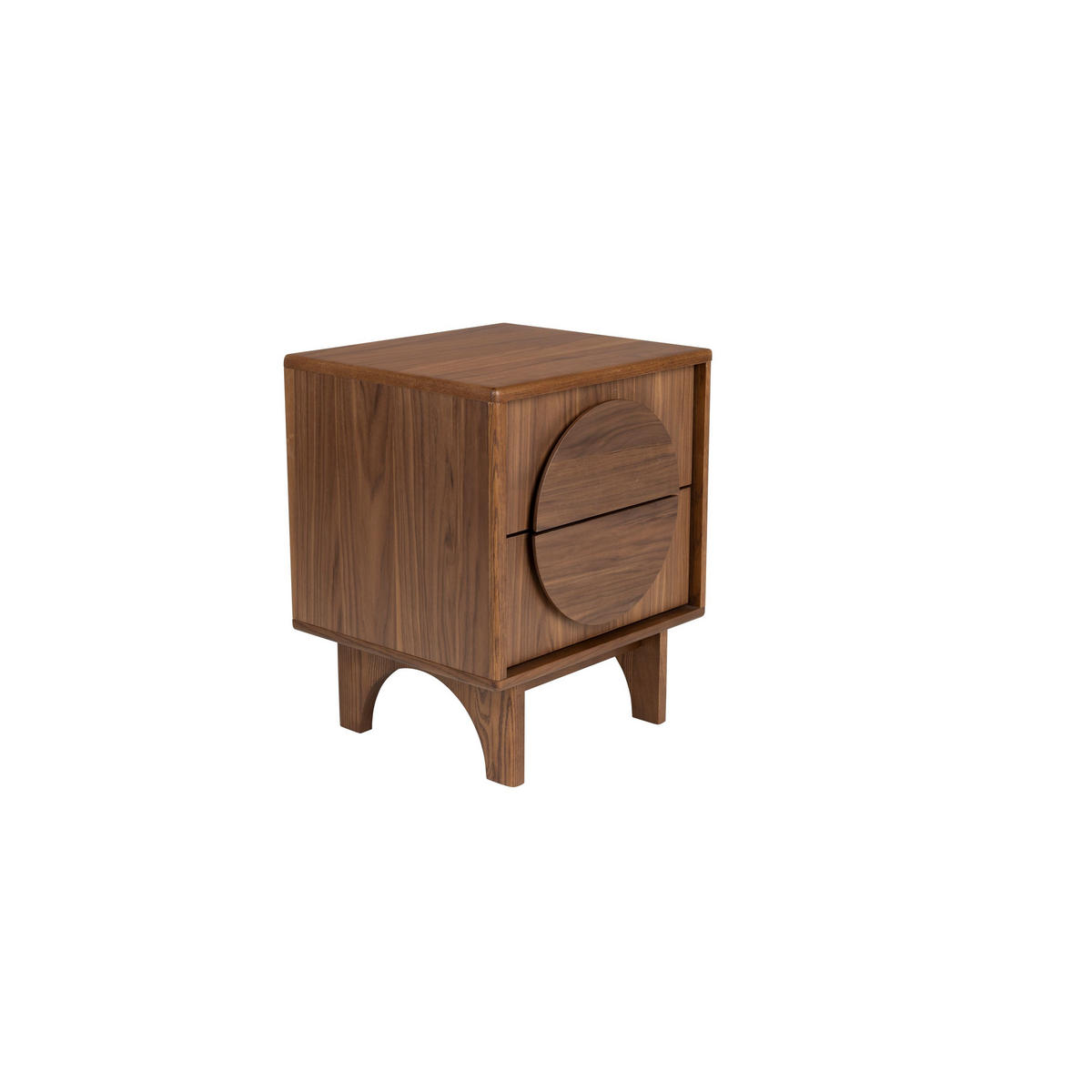 BEISTELLTISCH Groove Walnussholz - Braun, Holzwerkstoff (45/40/55cm) - Zuiver