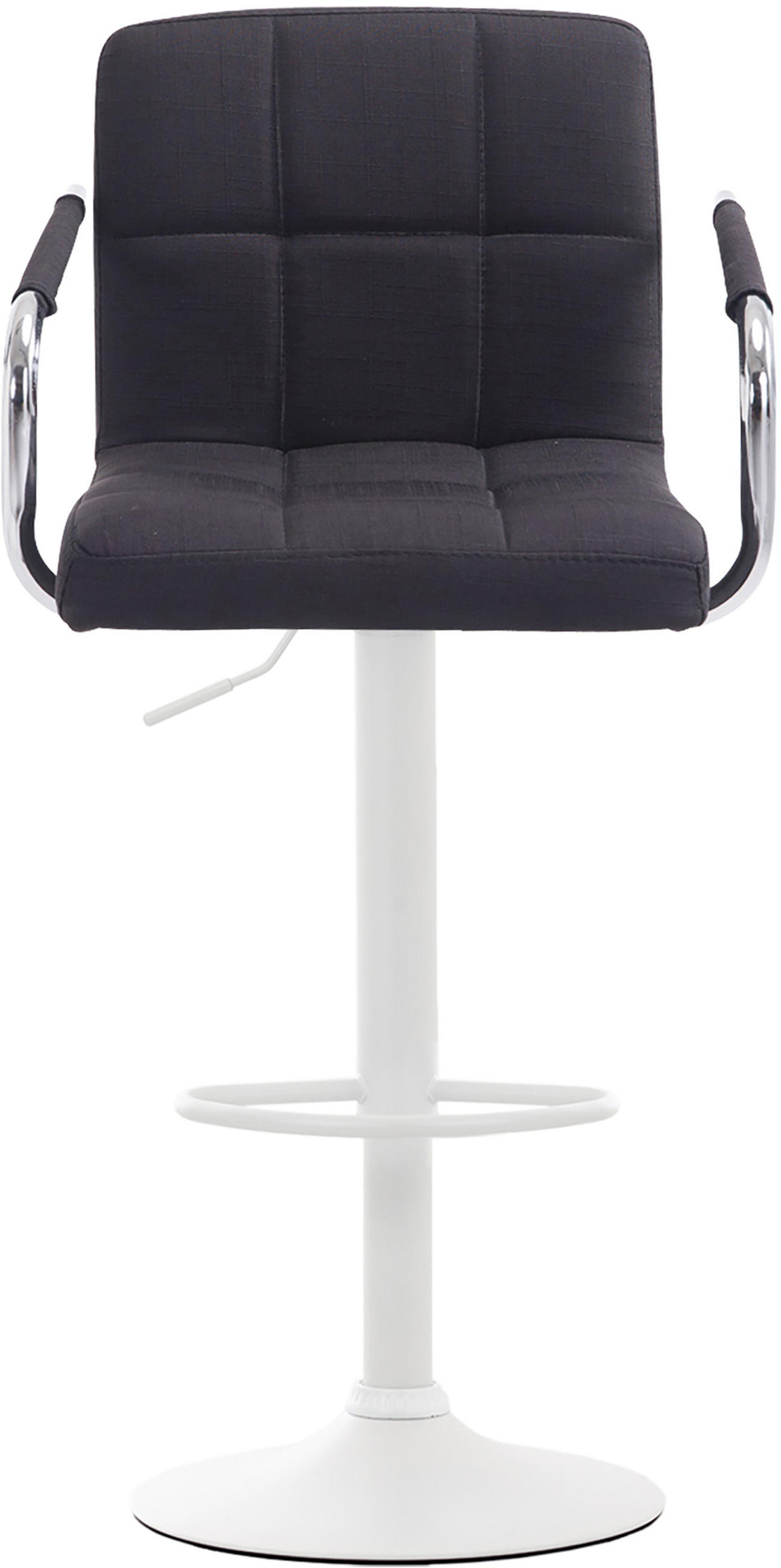 BARHOCKER Stoff schwarz - Schwarz/Weiß, Textil/Metall (54/91/46cm) - CLP