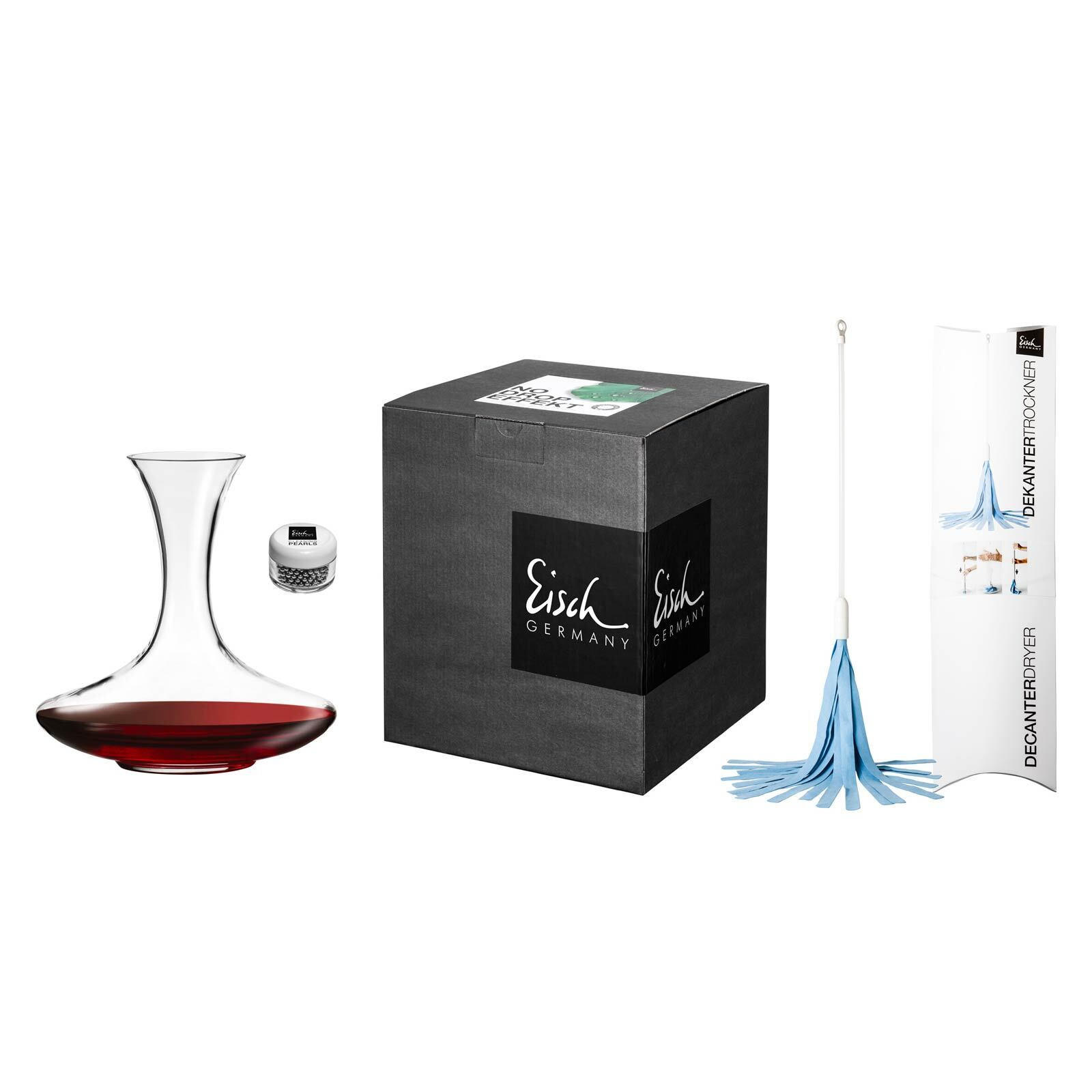 GESCHENKSET DEKANTER No Drop Effekt transparent 750 ml 3er Set - Transparent, Glas (0.75L) - Eisch