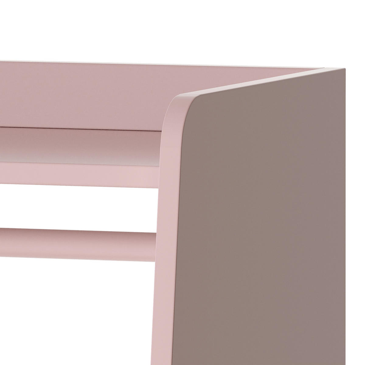 DĚTSKÁ SKŘÍŇ Vestnes - bílá/růžová, kompozitní dřevo (80/90/38cm) - [en.casa]