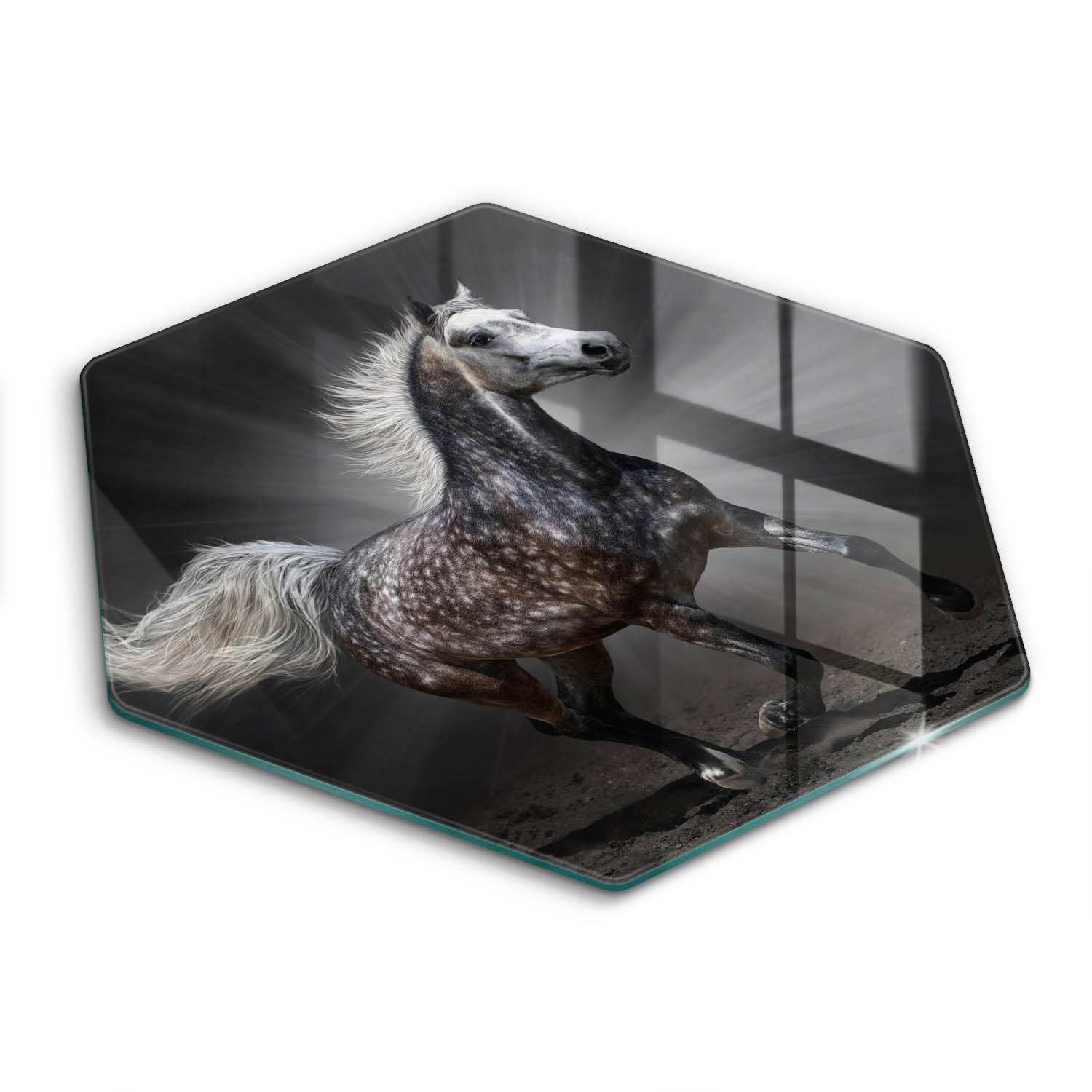 Wallfluent Glasplatte Dunkelgrau 40x40 cm