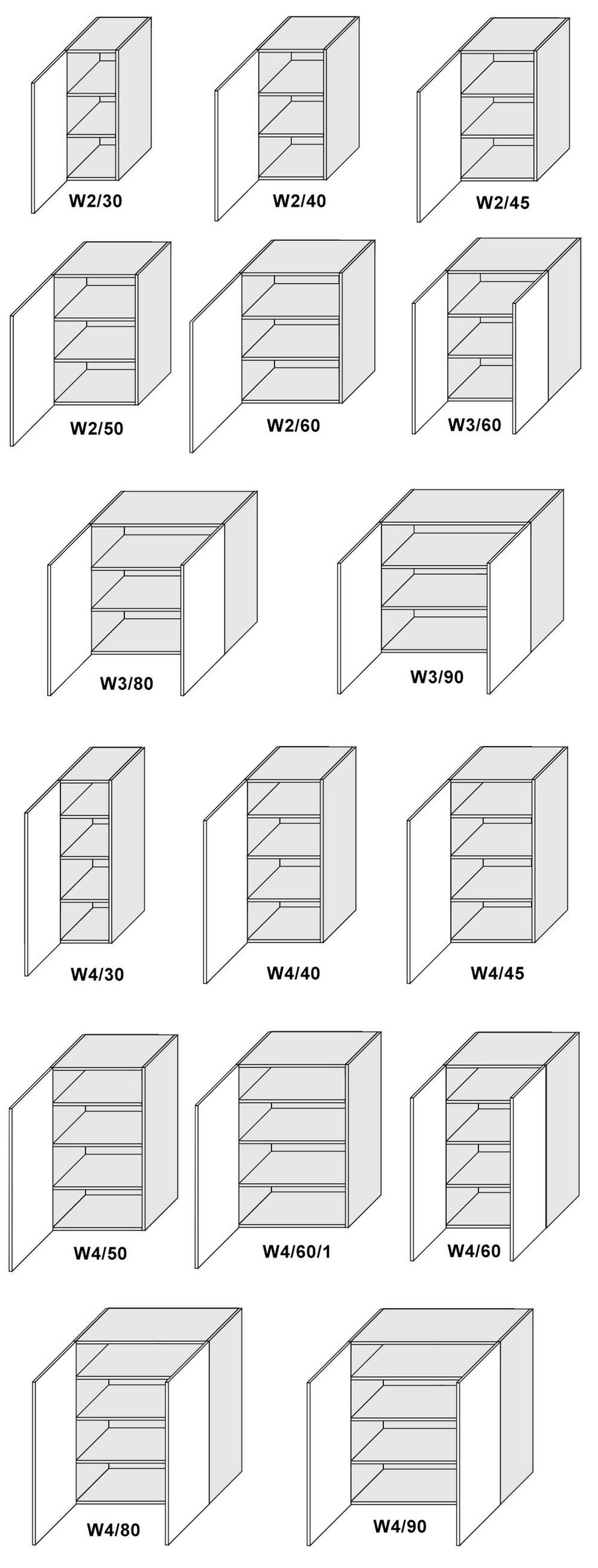 KÜCHENHÄNGESCHRANK Lamello W3/80 Schwarz Matt / Grau 80 / 32,5 / 72cm - Schwarz/Grau, Holz/Holzwerkstoff (60/72/32.5cm) - Feldmann-Wohnen
