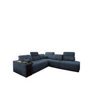 ECKSOFA Mindy IX Mit Schlaffunktion, Verstellbarer Rückenlehne Stoff Verita Blau Rechts - Blau, Holz (300/288cm) - Kaiser Möbel