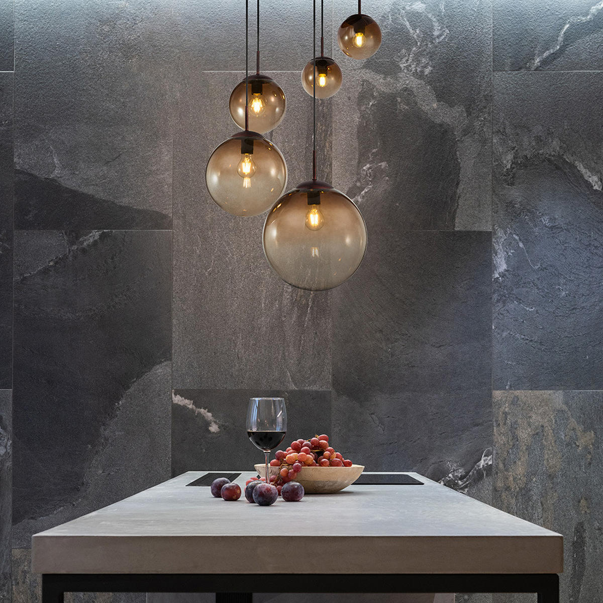 LED HÄNGELAMPE Varus Orange Glas - Orange, Glas (65/65/150cm) - Globo Lighting