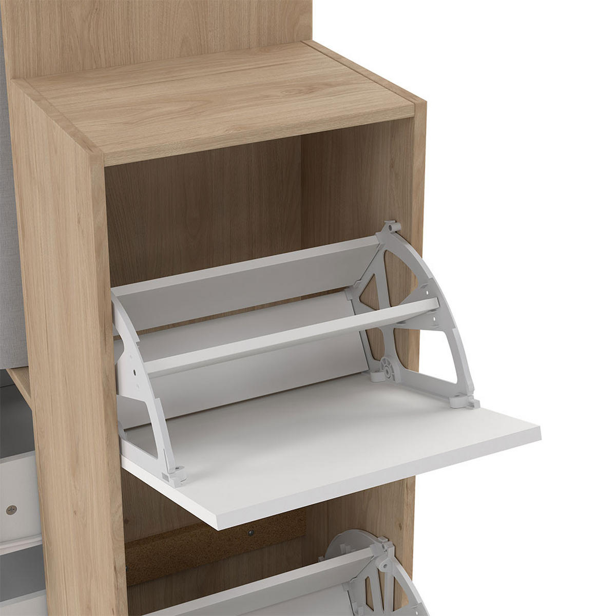 KLEIDERSCHRANK Kimmy Walnussfarben 128/41/198 cm - Walnussfarben/Weiß, Holzwerkstoff (128/198/41cm) - ebuy24