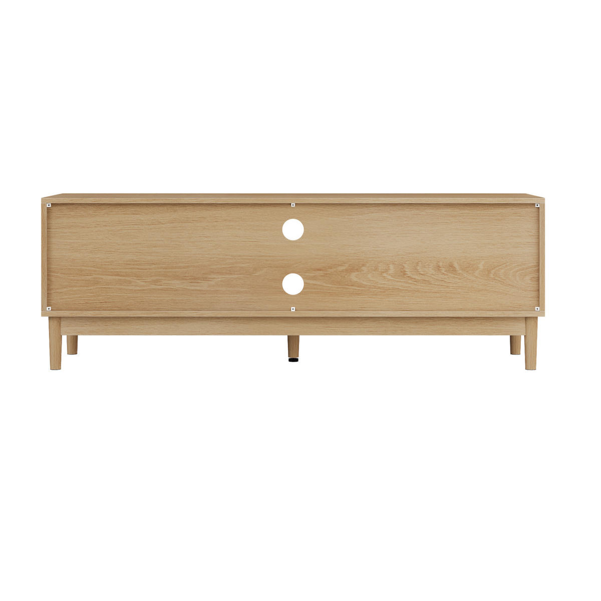 TV-LOWBOARD eichen-optik & lamellen-design - Eichefarben, Holzwerkstoff (140/48/39cm) - Urban Meuble