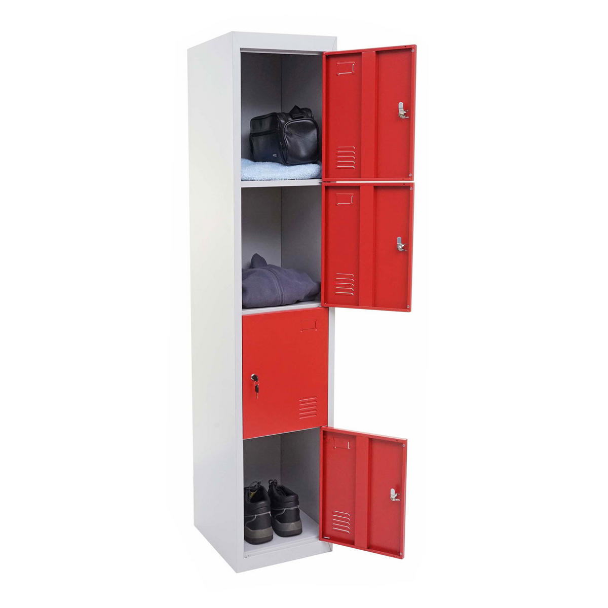 SCHLIESSFACH Rot - Rot, Metall (38/180/45cm) - MCW