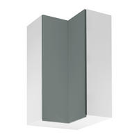ECKHÄNGESCHRANK G60N – Sorento Weiß Grün – L-Form für den Innenwinkel – Weiß / Grün - Weiß/Grün, Holzwerkstoff (60/100/60cm) - ROYAL24_MARKT