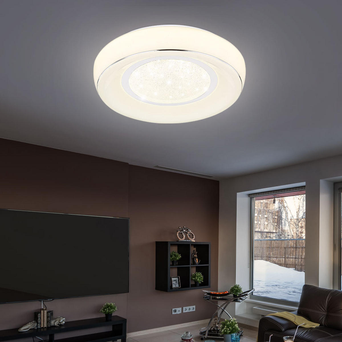 LED DECKENLEUCHTE MICKEY Weiß - Weiß, Metall (39/39/9cm)