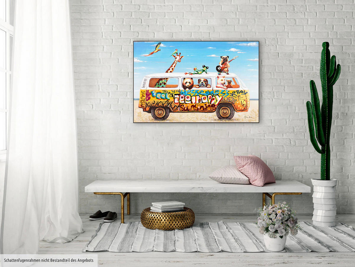 ÖLGEMÄLDE 100/70 cm - Multicolor, Holz/Textil (1.82/70cm) - KUNSTLOFT