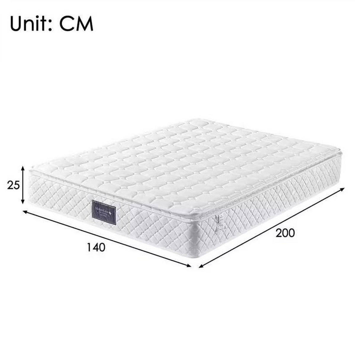 POLSTERBETT 140/200 cm grau aus Leinen mit LED, Stauraum und Matratze - Grau, Textil (140/200cm) - OKWISH