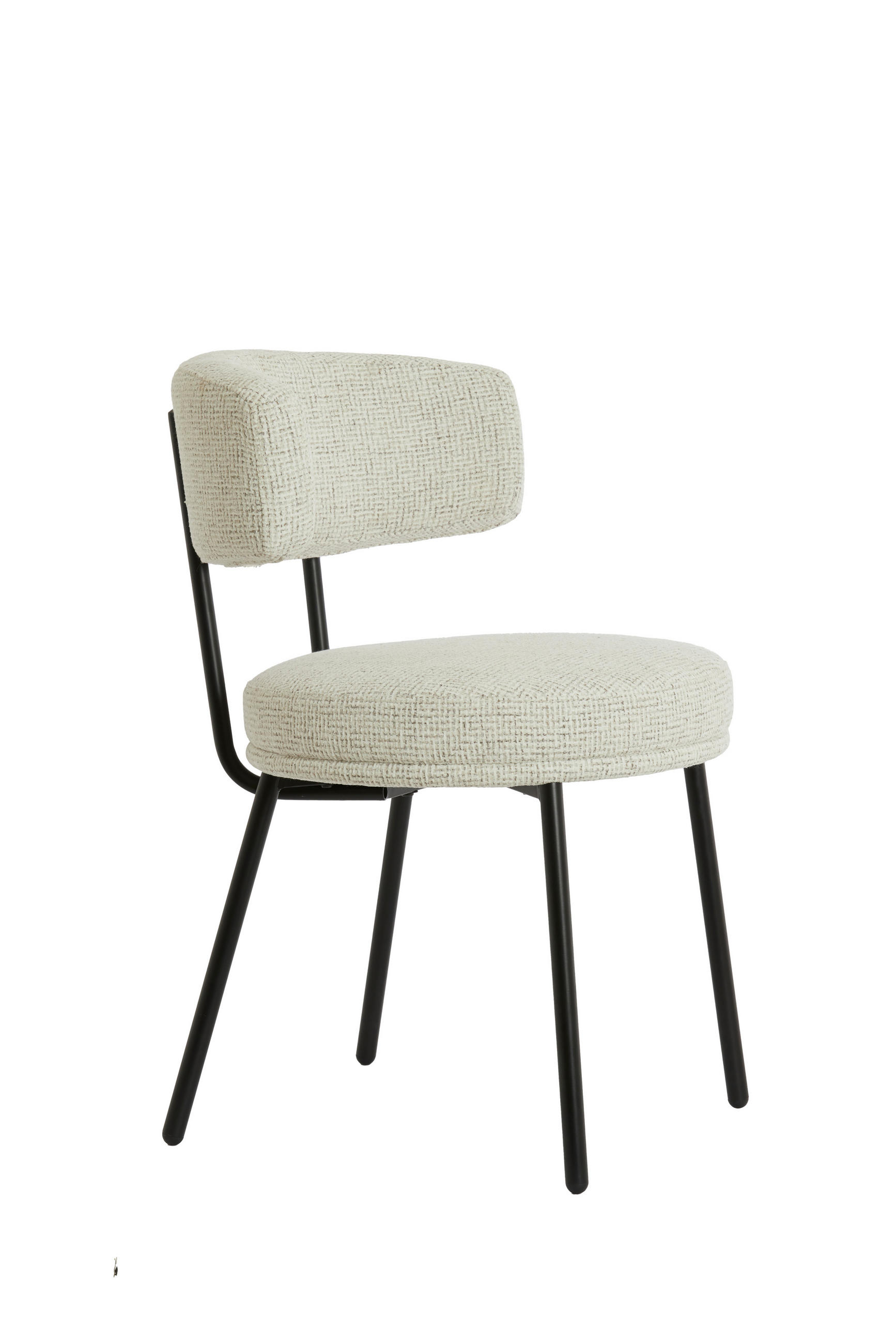 ESSZIMMERSTUHL Harvie Weiß 57/55/77 cm - Weiß, Textil (55/77/57cm) - Light & Living