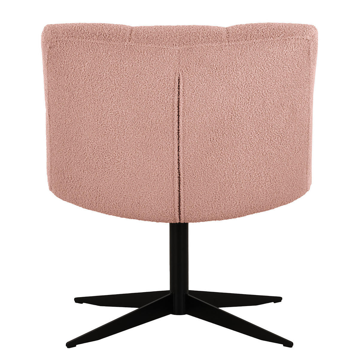 SESSEL - Schwarz/Rosa, Textil/Metall (67/82/74cm) - home24