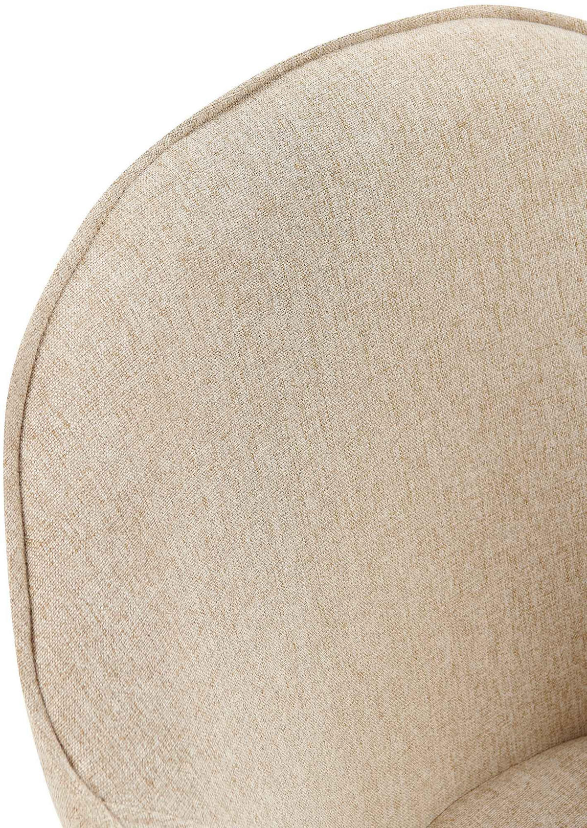 WOHNZIMMERSTUHL 2er Set Stoff taupe - Taupe/Schwarz, Textil/Metall (60/84/60cm) - CLP