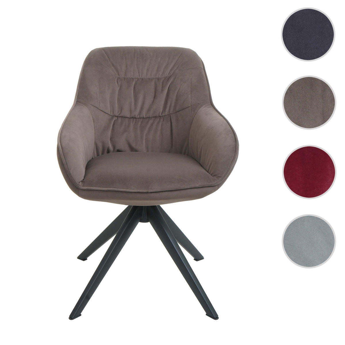 JEDILNIŠKA STOL Brown - rjava, tekstil (59/84/52cm) - MCW