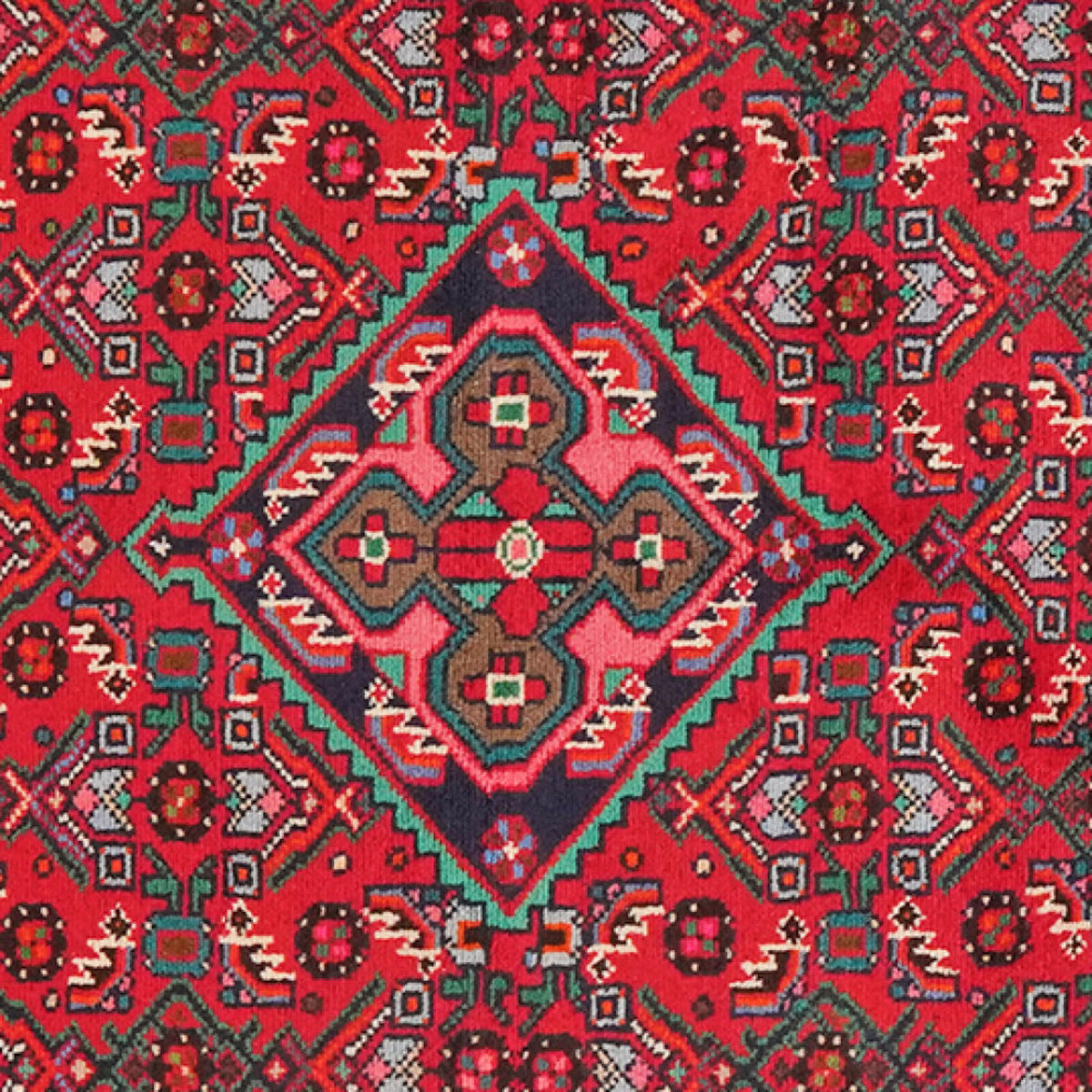 TEPPICH Assadabad Rot 155/100 cm Schurwolle - Rot, Textil (100/155cm) - Looma