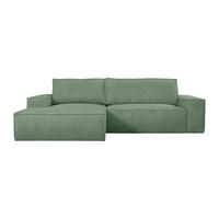 SCHLAFSOFA - 4 Personen - Samt, Stoff - Mandelgrün - - Grün, Textil (267/85/167cm) - Vente-Unique