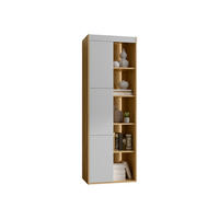 VITRINE Fiore 60 3D - Eichefarben/Schwarz, Holzwerkstoff/Kunststoff (60/176/39cm) - MIRJAN24